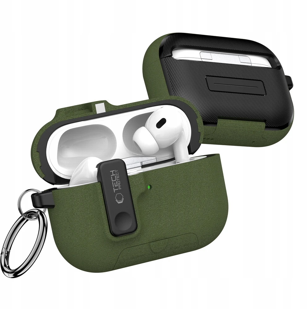 „Tech-Protect“ plonas kabliuko dėklas, skirtas „AirPods Pro 3“ ausinėms - Žalias