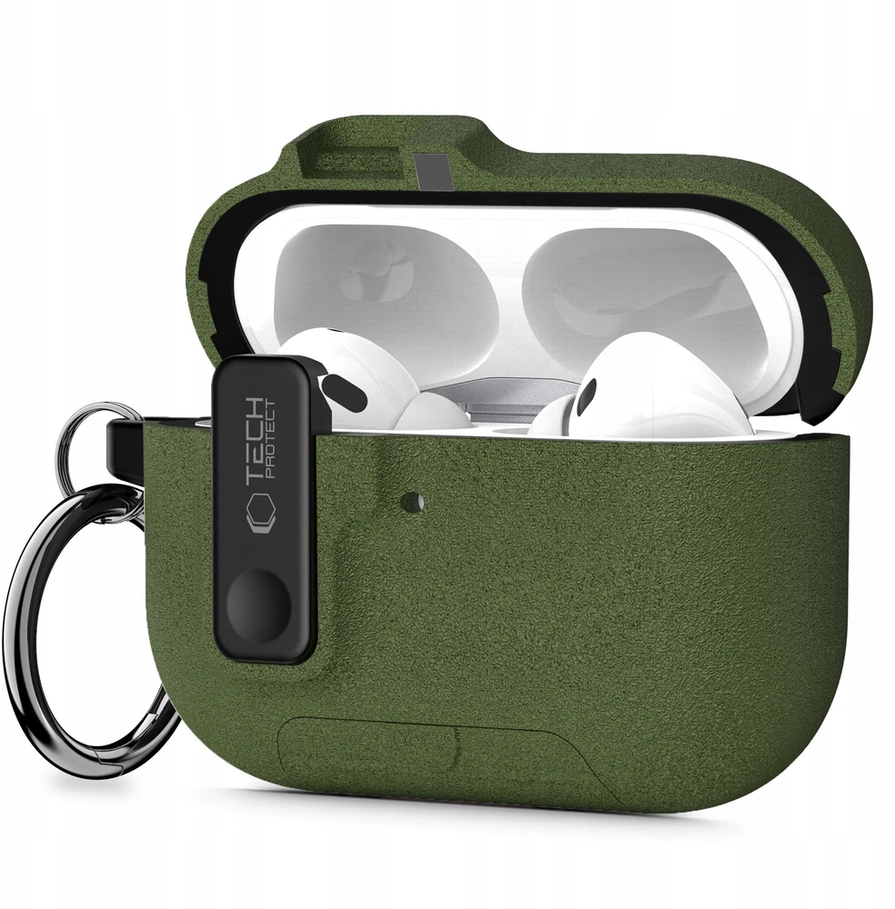 „Tech-Protect“ plonas kabliuko dėklas, skirtas „AirPods Pro 3“ ausinėms - Žalias
