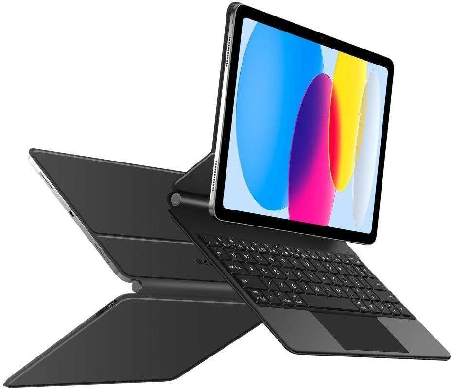 „Tech-Protect Smartcase Magnetic“ su klaviatūra, skirtas „iPad 10.9“ (2022 m.) / „iPad 11“ (2025 m.) - Juodas