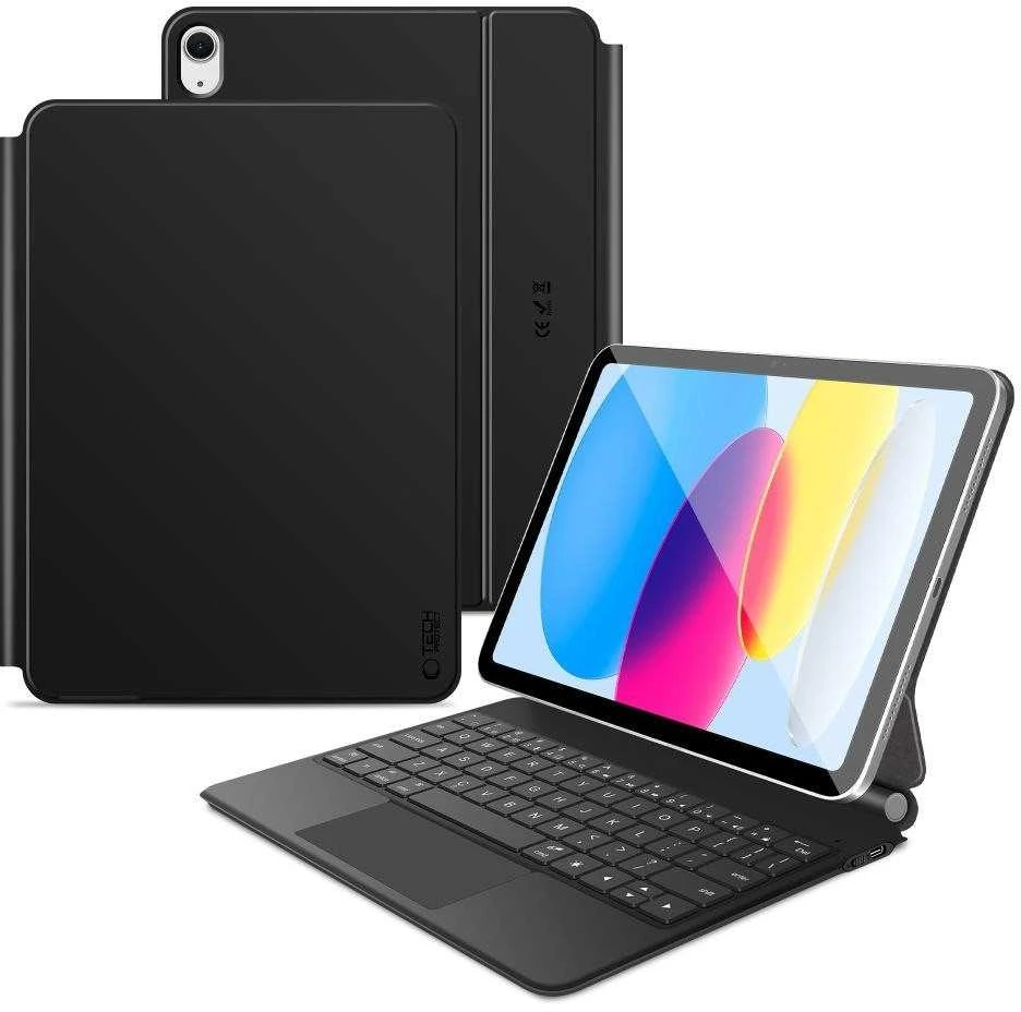 „Tech-Protect Smartcase Magnetic“ su klaviatūra, skirtas „iPad 10.9“ (2022 m.) / „iPad 11“ (2025 m.) - Juodas