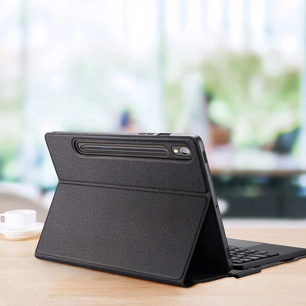 Dux Ducis dėklas su Bluetooth klaviatūra (TK Series) for Samsung Tab S9 - juodos spalvos