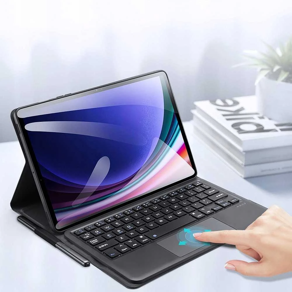 Dux Ducis dėklas su Bluetooth klaviatūra (TK Series) for Samsung Tab S9 - juodos spalvos