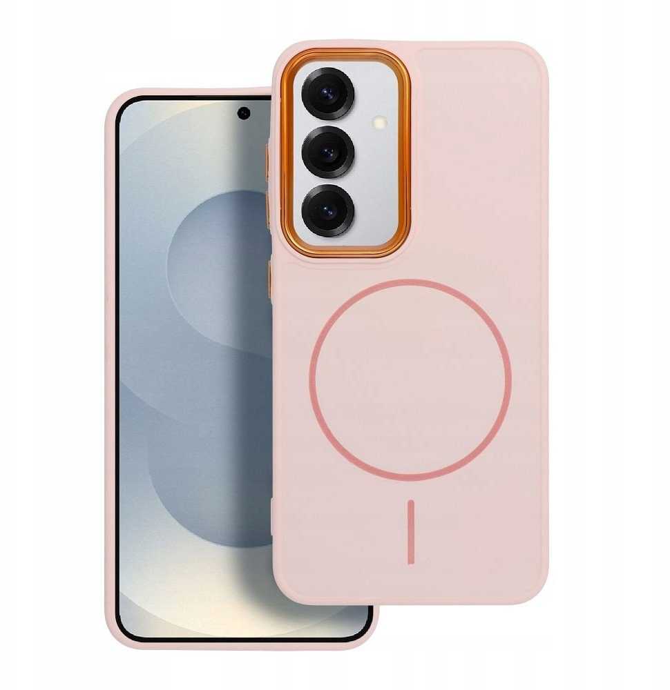 Oem FRAME MAG COVER dėklas suderinamas su MagSafe skirtas Samsung Galaxy A52 5G / A52 LTE ( 4G ) / A52s 5G powder rožinės spalvos