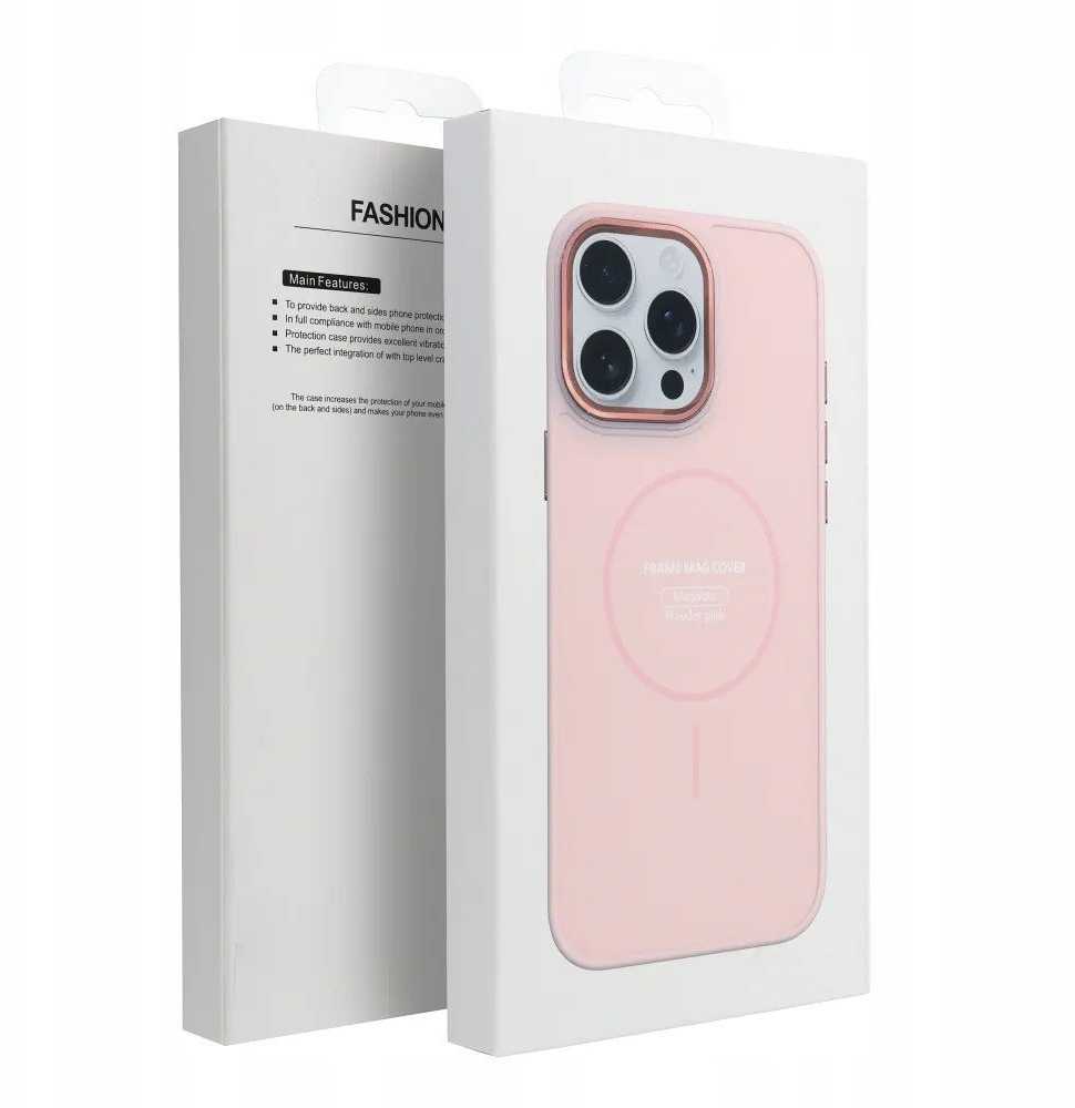 Oem FRAME MAG COVER dėklas suderinamas su MagSafe skirtas Samsung Galaxy A52 5G / A52 LTE ( 4G ) / A52s 5G powder rožinės spalvos