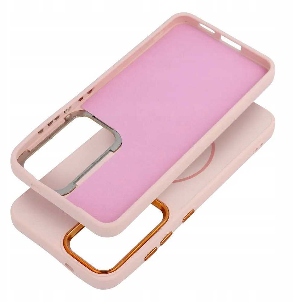 Oem FRAME MAG COVER dėklas suderinamas su MagSafe skirtas Samsung Galaxy A52 5G / A52 LTE ( 4G ) / A52s 5G powder rožinės spalvos