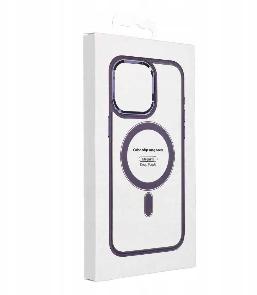OEM dėklas, skirtas iPhone 13 PRO MAX, spalvotas „Edge Mag Cover“, suderinamas su „MagSafe“ violetinė