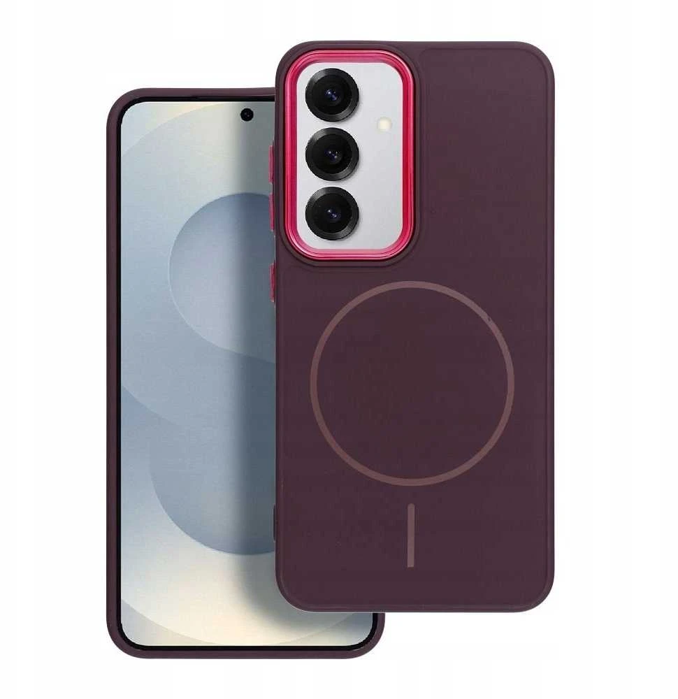 Oem FRAME MAG COVER dėklas suderinamas su MagSafe skirtas Samsung Galaxy A52 5G / A52 LTE ( 4G ) / A52s 5G violetinės spalvos