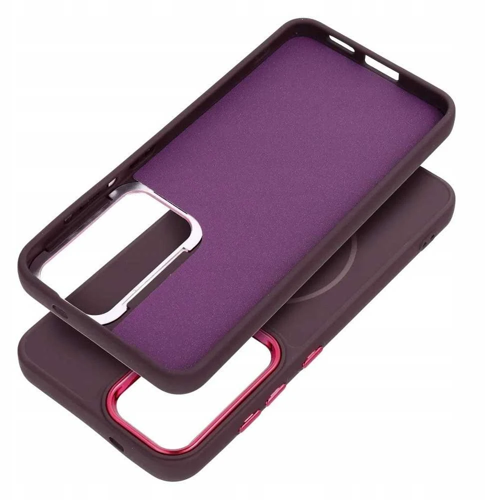 Oem FRAME MAG COVER dėklas suderinamas su MagSafe skirtas Samsung Galaxy A52 5G / A52 LTE ( 4G ) / A52s 5G violetinės spalvos