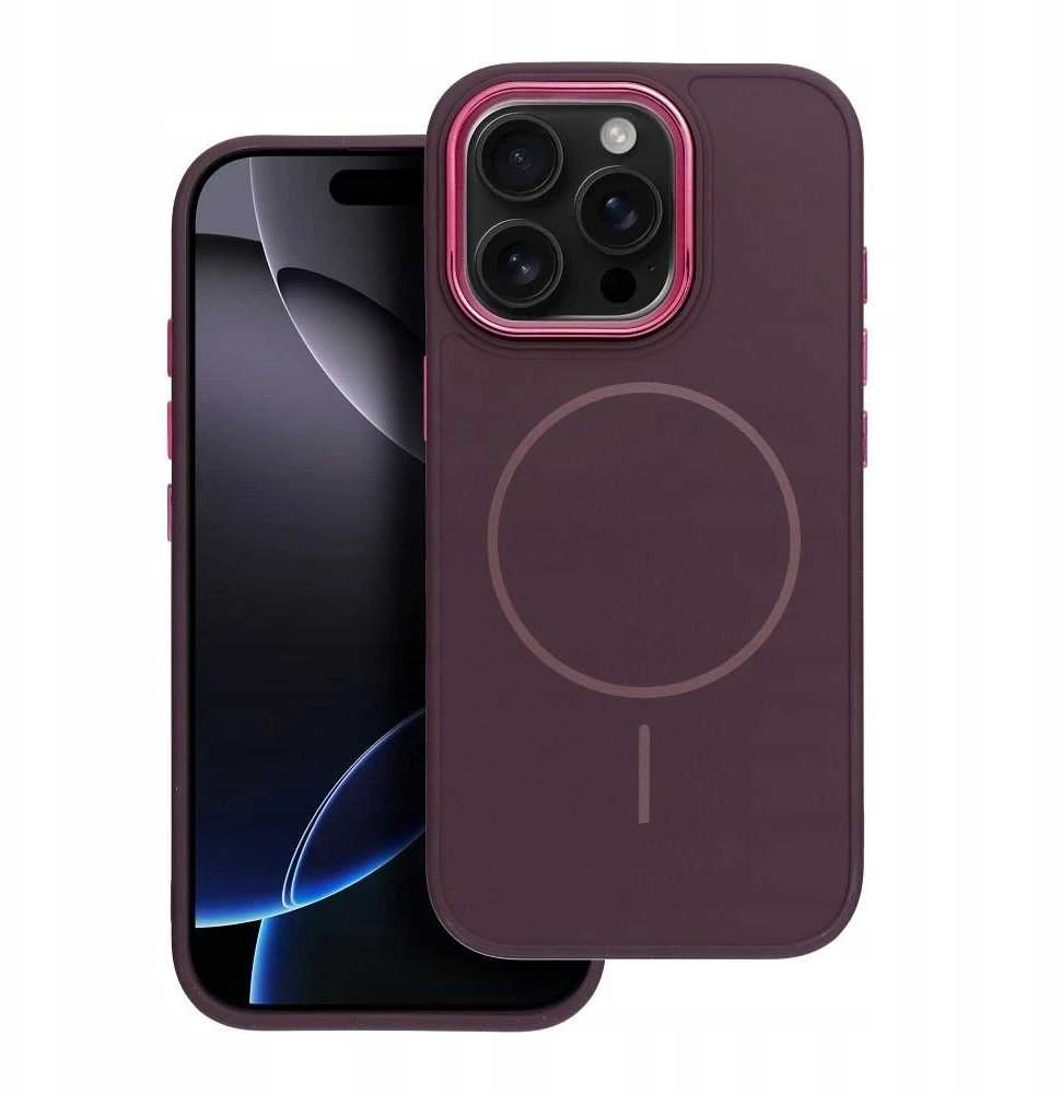 OEM dėklas, skirtas iPhone 13 Frame Mag Cover, suderinamas su MagSafe violetine