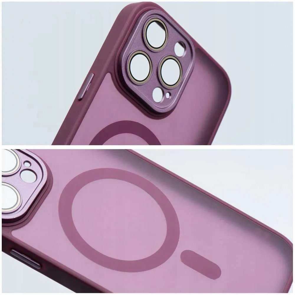 OEM dėklas, skirtas iPhone 15, Variete Mag dėklas, suderinamas su MagSafe violetine