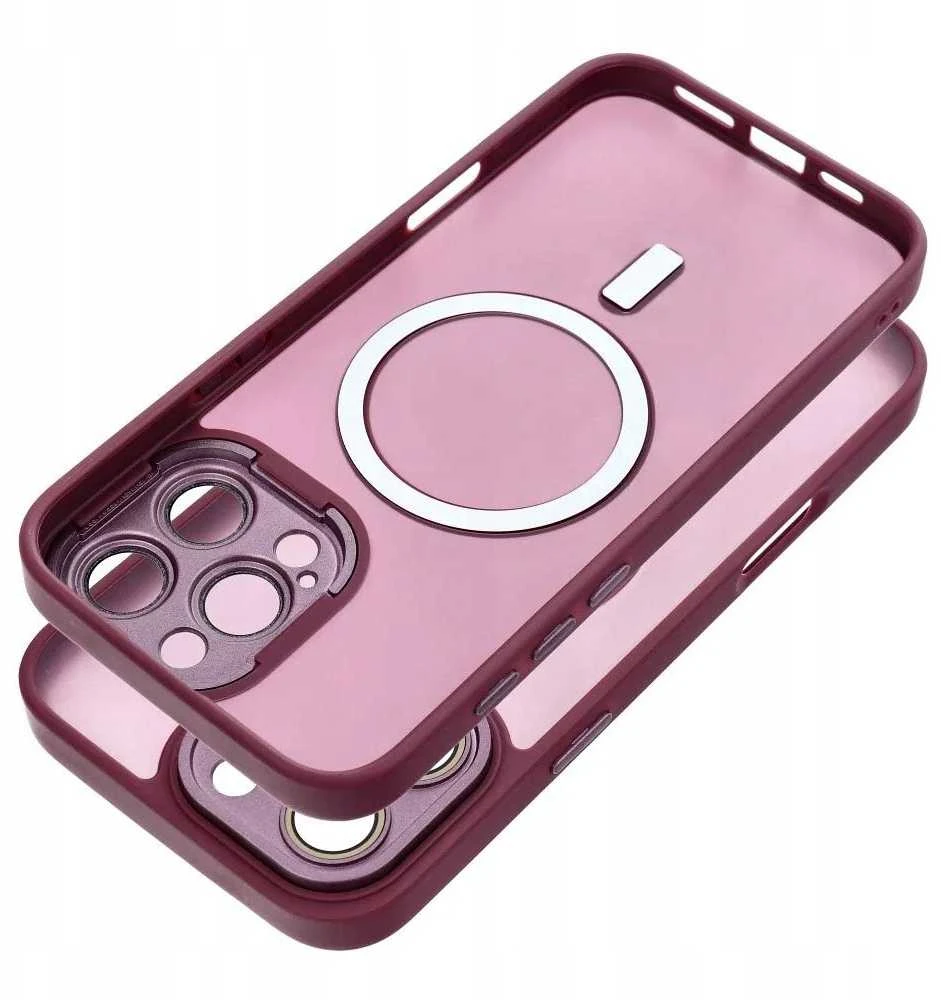 OEM dėklas, skirtas iPhone 15, Variete Mag dėklas, suderinamas su MagSafe violetine