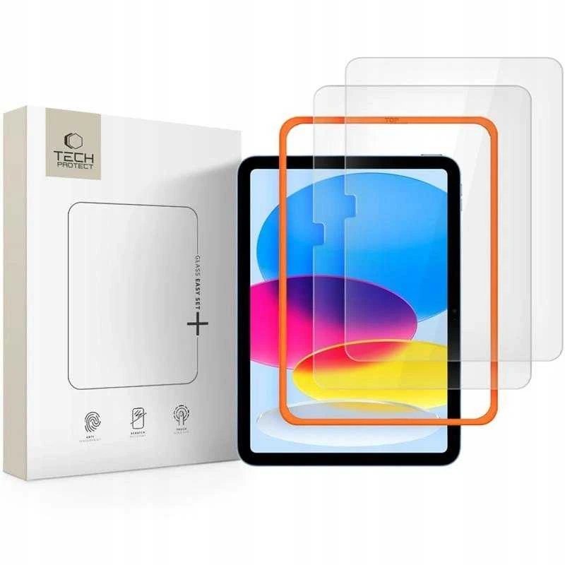„Tech-Protect Easy Set+“ 2 grūdinto stiklo pakuotė, skirta „iPad 10.9“ (2022 m.) / „iPad 11“ (2025 m.)