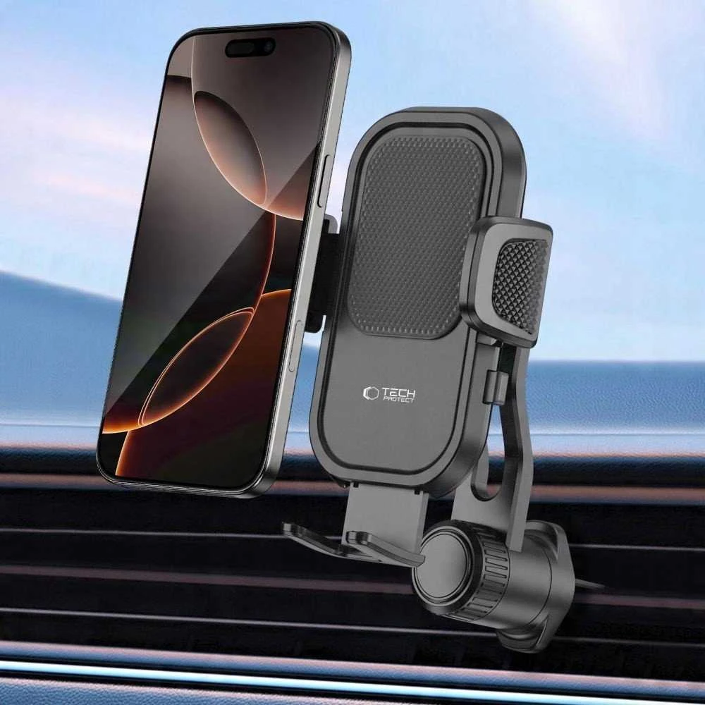 Juodas automobilinis telefono laikiklis „Tech-Protect V8 Universal Vent”