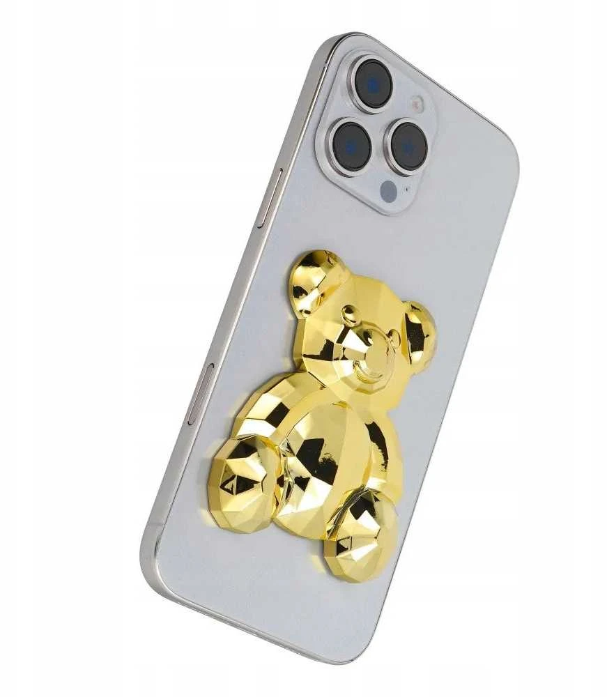 OEM telefono stovas MEŠKIUKAS - priklijuojamas - auksinis