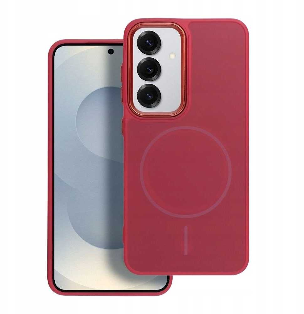 Oem FRAME MAG COVER dėklas suderinamas su MagSafe skirtas Samsung Galaxy A16 magenta