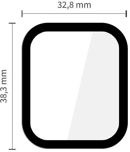 „Tech-Protect Glass Flex+“ 2 vnt. pakuotė, skirta „Apple Watch 40mm“ – Juodas