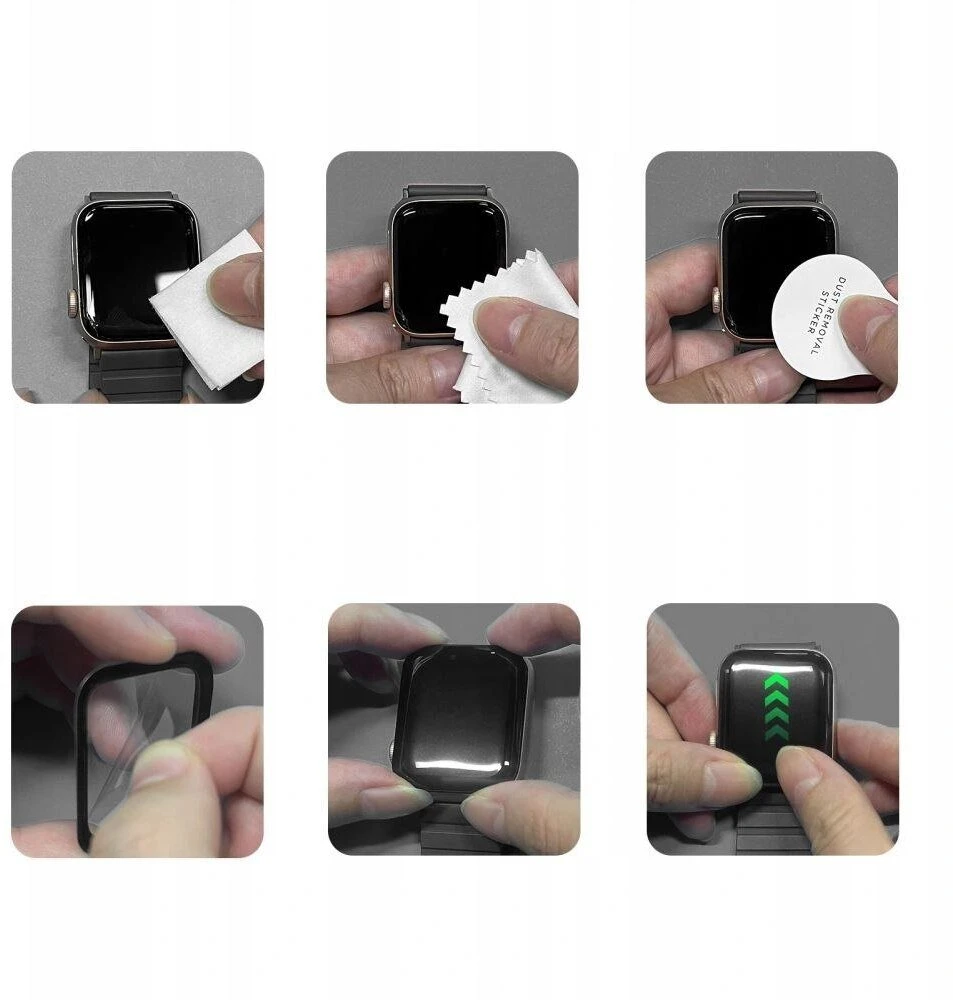 „Tech-Protect Glass Flex+“ 2 vnt. pakuotė, skirta „Apple Watch 40mm“ – Juodas