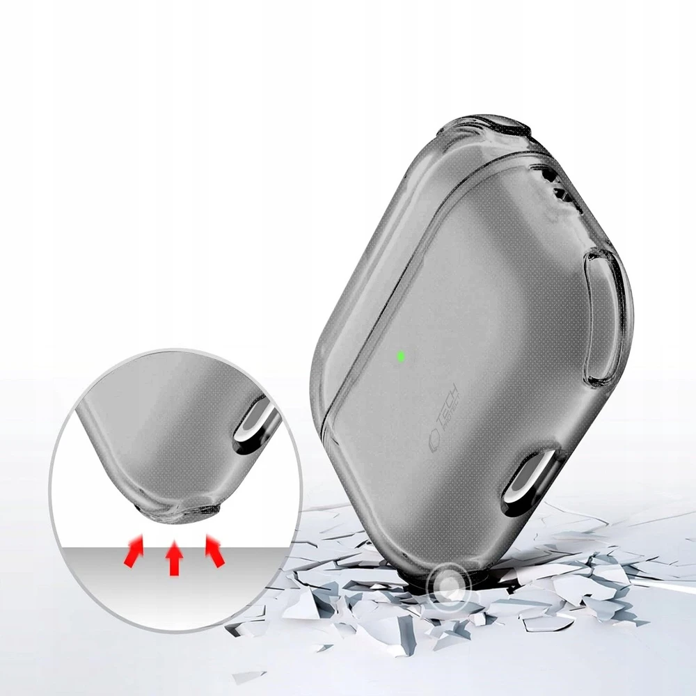 „Tech-Protect“ atšokantis dėklas, skirtas „AirPods Pro 3“ – permatomas