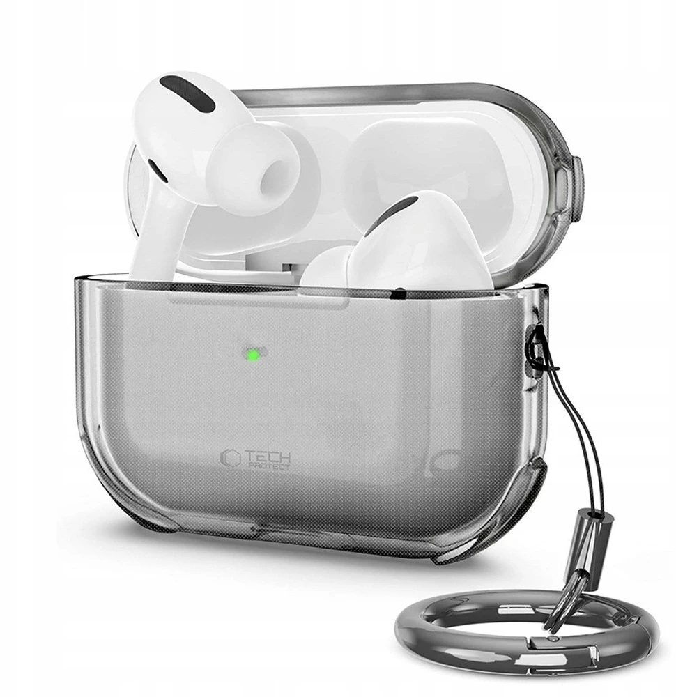 „Tech-Protect“ atšokantis dėklas, skirtas „AirPods Pro 3“ – permatomas
