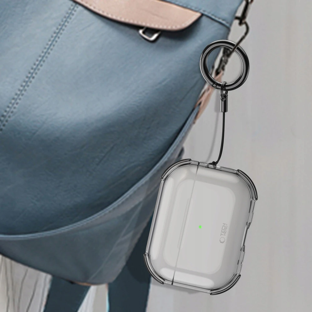 „Tech-Protect“ atšokantis dėklas, skirtas „AirPods Pro 3“ – permatomas
