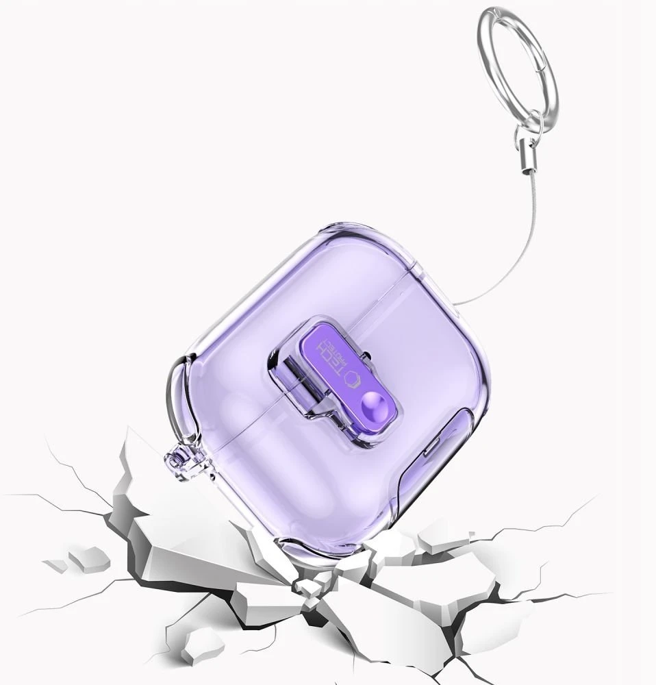 Dėklas Tech-Protect Bounce Pro Apple AirPods Pro 3 levandų spalvos