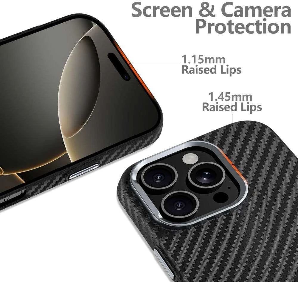 Dėklas TECH-PROTECT ION CARBON MAGSAFE GALAXY S25 ULTRA Juodas/Sidabrinis