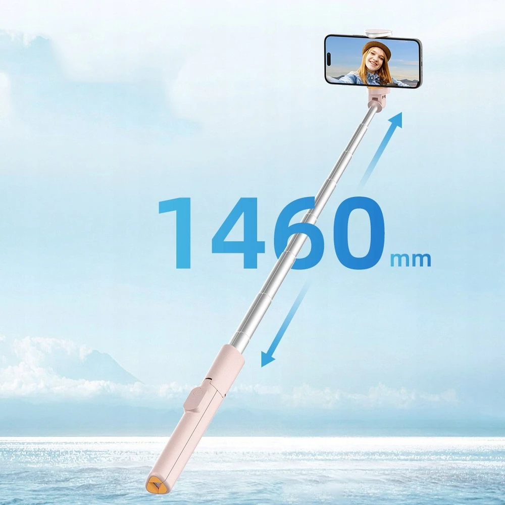 Selfie Stick Tech-Protect L09S with Tripod - Rožinė