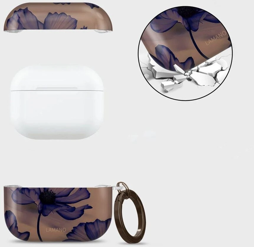 Dėklas Tech-Protect Lamano case for AirPods Pro 1 / 2 - ruda-violetinė