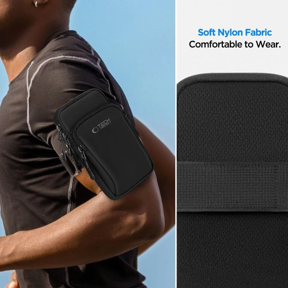 Dėklas Tech-Protect M7 Universal Sport Armband Case – juodos spalvos