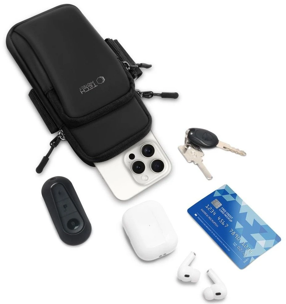 Dėklas Tech-Protect M7 Universal Sport Armband Case – juodos spalvos