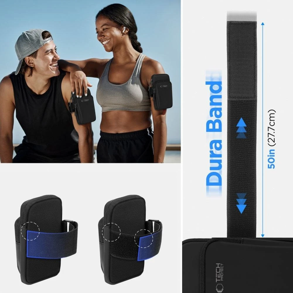 Dėklas Tech-Protect M7 Universal Sport Armband Case – juodos spalvos