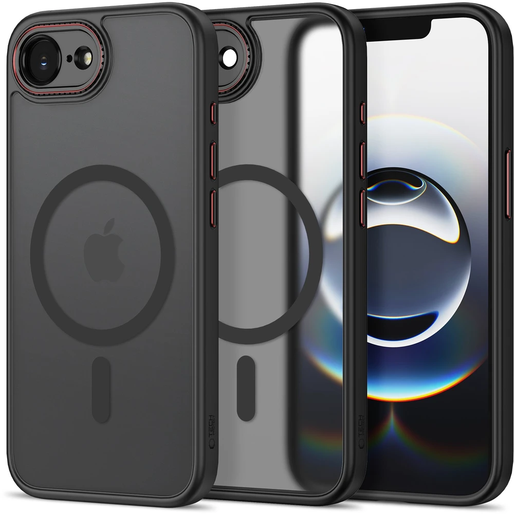 „Tech-Protect MagCam“ dėklas, skirtas „iPhone 16e / 17e“ – permatomas