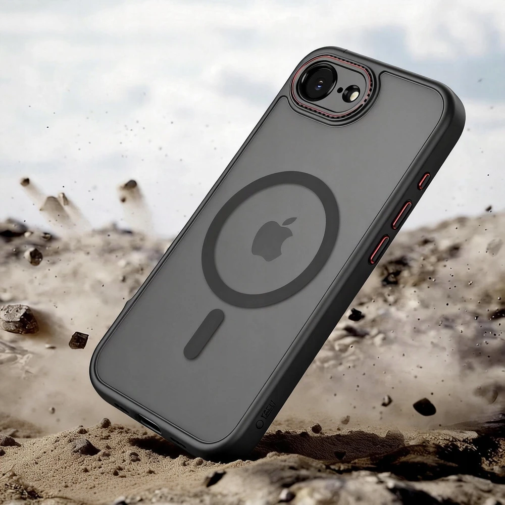 „Tech-Protect MagCam“ dėklas, skirtas „iPhone 16e / 17e“ – permatomas