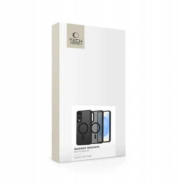 Dėklas „Tech-Protect Magmat Magsafe Galaxy S25 Edge“ matinis juodas