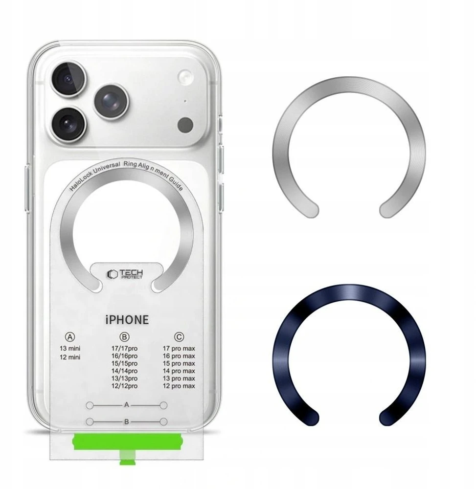 Tech-Protect MMP-210 magnetic MagSafe Ring 2-pack DEEP Mėlynas & Sidabrinis