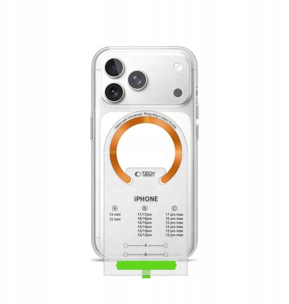 „Tech-Protect MMP-210“ magnetinis „MagSafe Ring“ 2 vnt. juodas ir kosminis oranžinis