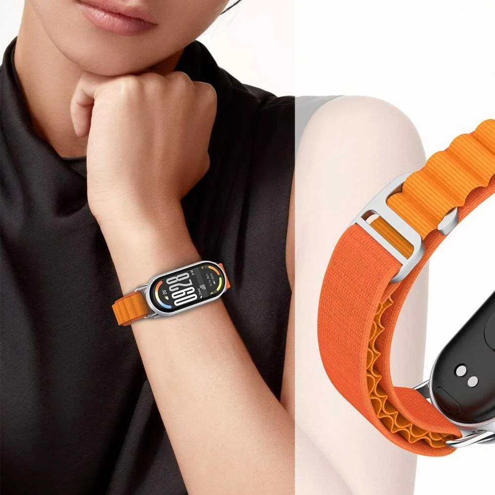 Tech-Protect Nylon Pro apyrankė skirta Xiaomi Smart Band 8 / 9 / 10 / NFC – gelsva
