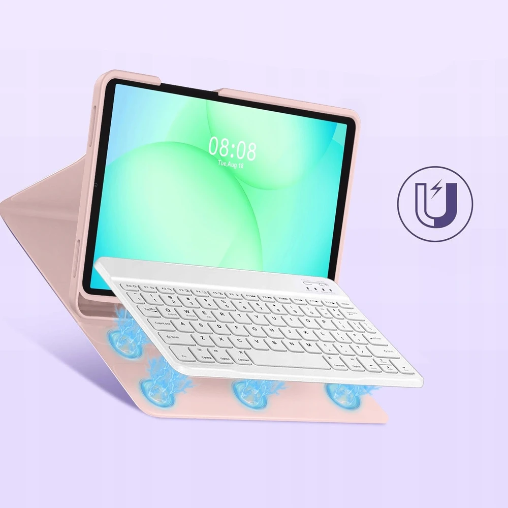 Tech-Protect SC Pen dėklas skirtas Samsung Galaxy Tab A9+ / A11+ Plus 11.0 X210 / X215 / X216 / X230 / X235 / X236 – rožinės spalvos