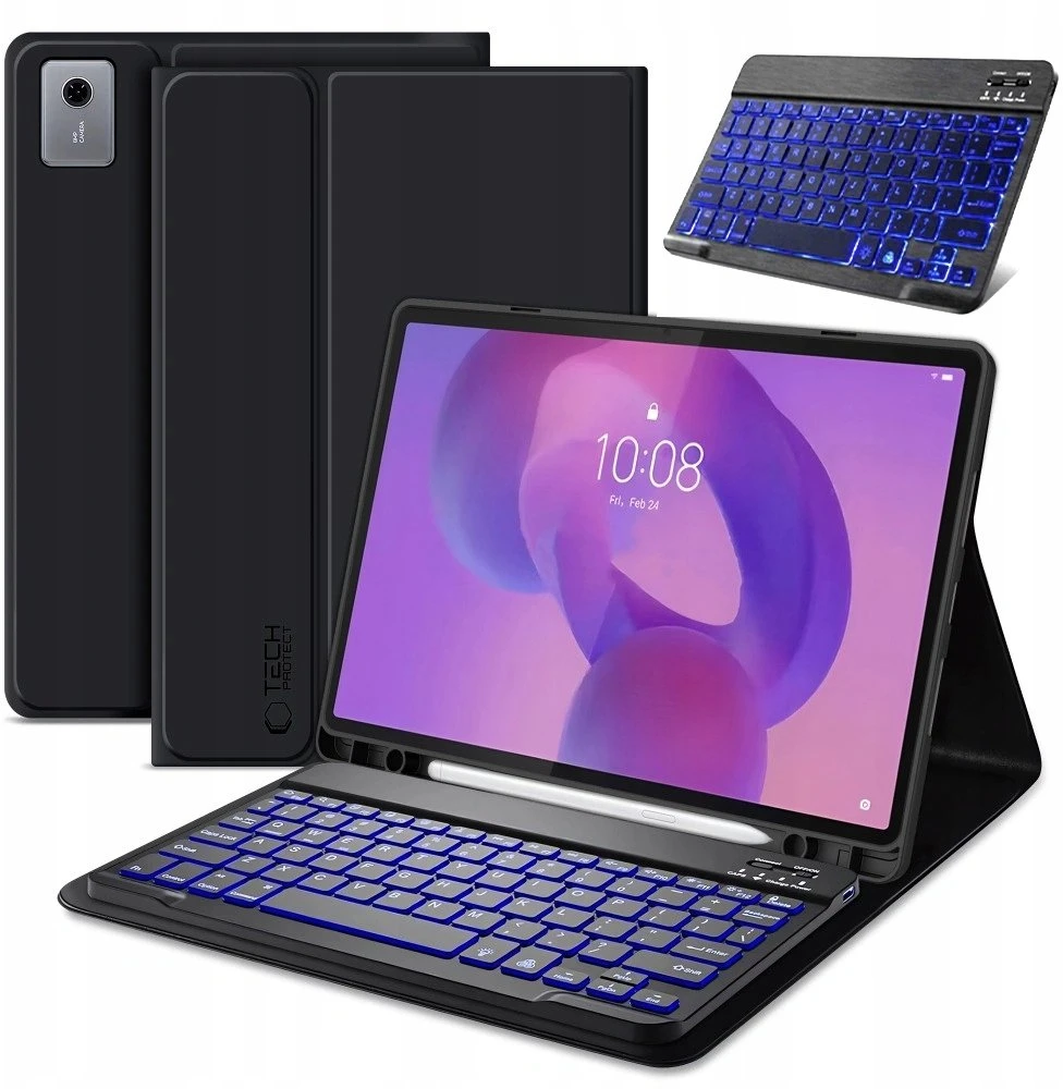 „Tech-Protect SC Pen + KB“, skirtas „Lenovo Idea TAB Plus 12.1 TB-361“ planšetiniam kompiuteriui, juodas