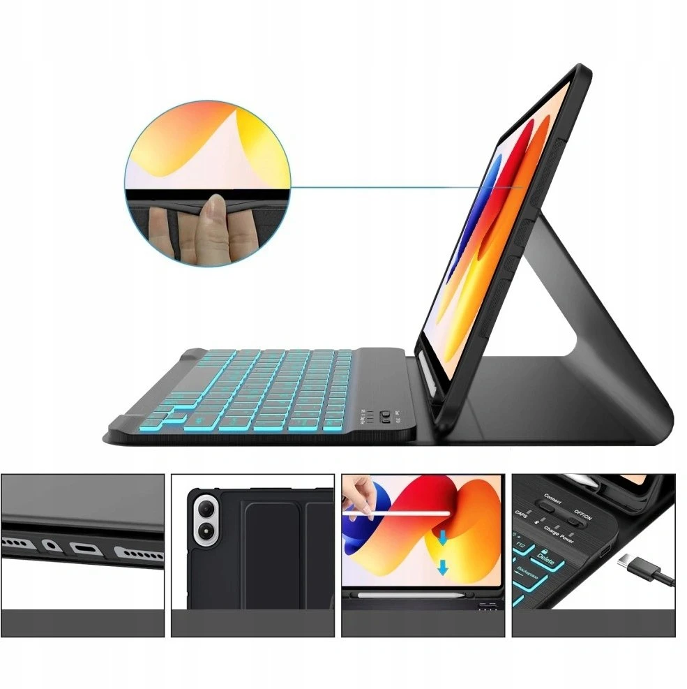 Tech-Protect SC Pen dėklas skirtas Xiaomi Poco Pad M1 / Redmi Pad 2 Pro 12.1 – juodos spalvos