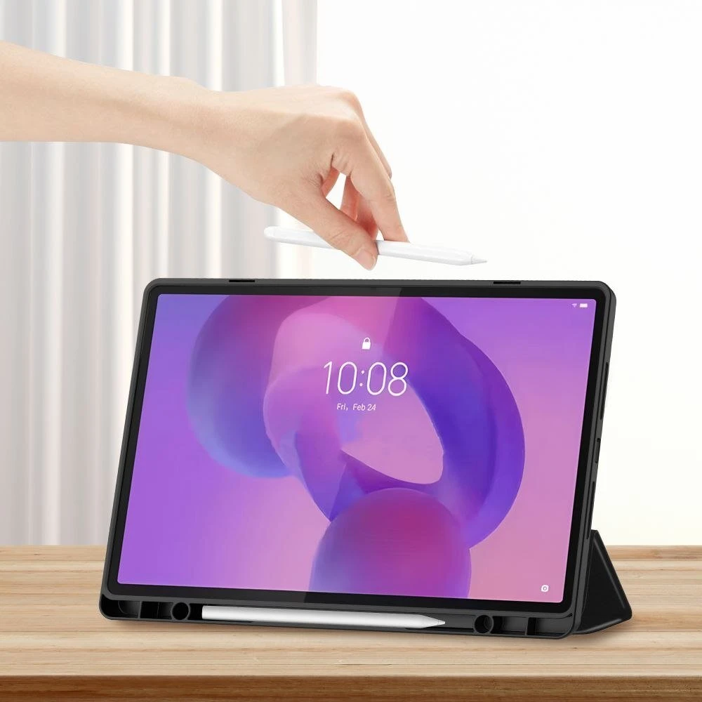 „Tech Protect TechProtect SmartCase“ rašiklio dėklas, skirtas „Lenovo Idea Tab Plus 12.1 TB-361“ - juodas