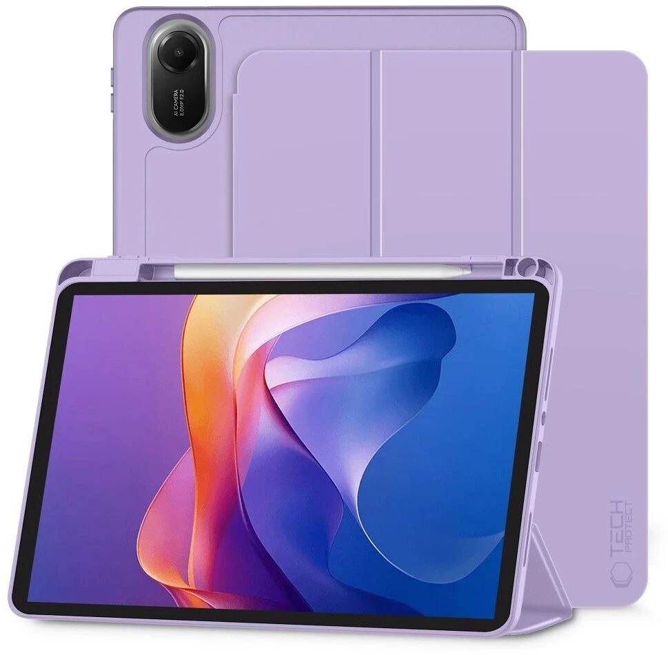 Tech-Protect SmartCase Pen dėklas skirtas Xiaomi Redmi Pad 2 11.0 – violetinės spalvos