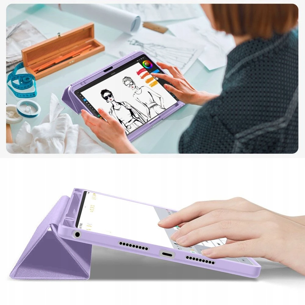 Tech-Protect SmartDėklas Pen dėklas skirtas Lenovo Idea Tab 11.0 TB-336 – violetinės spalvos