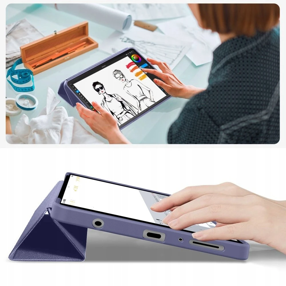 Tech Protect TechProtect išmanusis dėklas, skirtas Samsung Galaxy Tab A9+ / A11+ Plus 11.0 X210 / X215 / X216 / X230 / X235 / X236 – mėlynos spalvos
