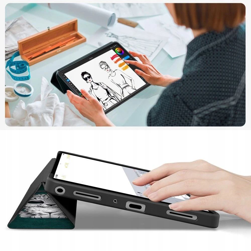 Tech Protect TechProtect Smartdėklas skirtas Samsung Galaxy Tab A9+ / A11+ Plus 11.0 X210 / X215 / X216 / X230 / X235 / X236 – žalios spalvos