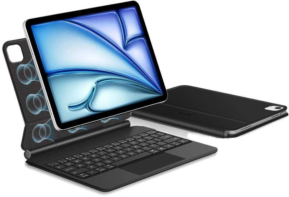 „Tech-Protect Smartcase Magnetic“ su klaviatūra, skirtas „iPad Air 10.9“ (2020/2022) / 11“ (2024/2025/2026) - Juodas