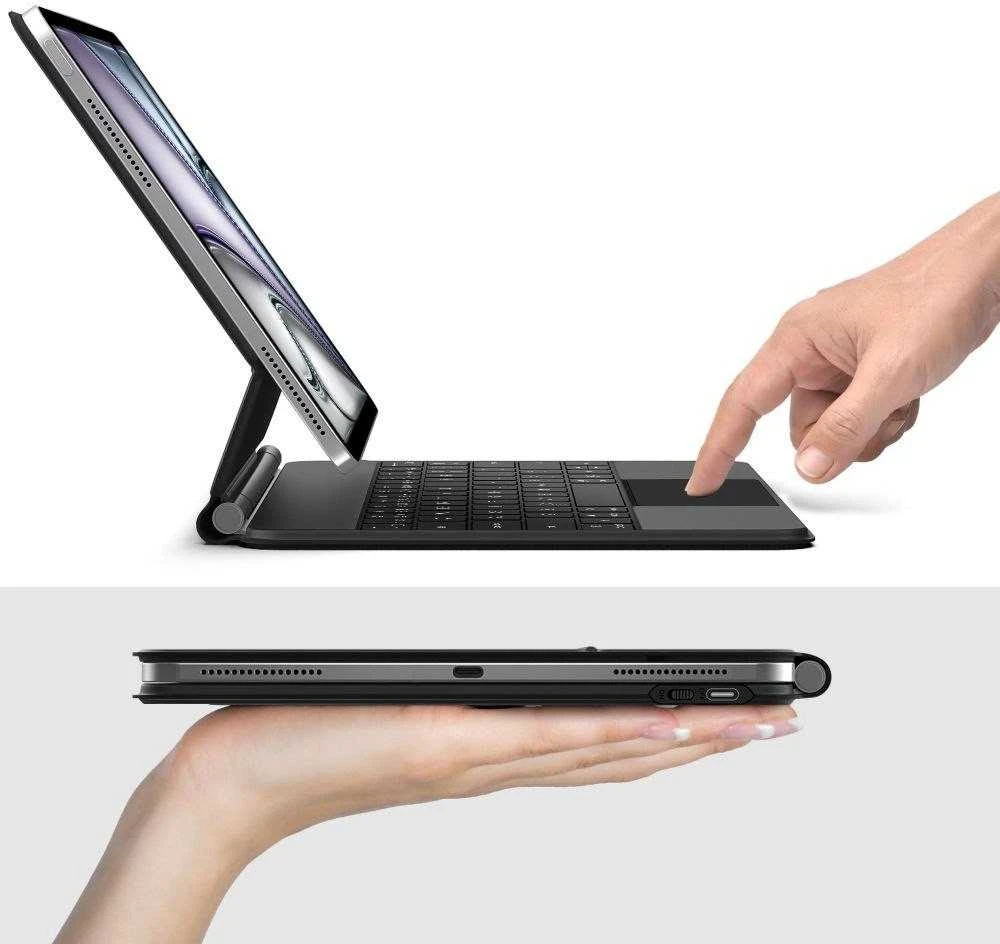 „Tech-Protect Smartcase Magnetic“ su klaviatūra, skirtas „iPad Pro 12.9“ (2020 /2021 / 2022) / 13“ (2024 / 2025 / 2026) - Juodas