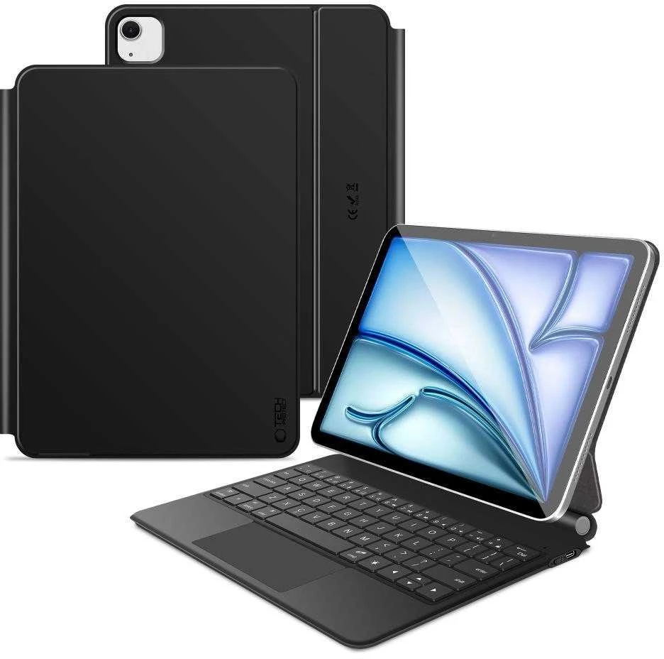 „Tech-Protect Smartcase Magnetic“ su klaviatūra, skirtas „iPad Air 10.9“ (2020/2022) / 11“ (2024/2025/2026) - Juodas