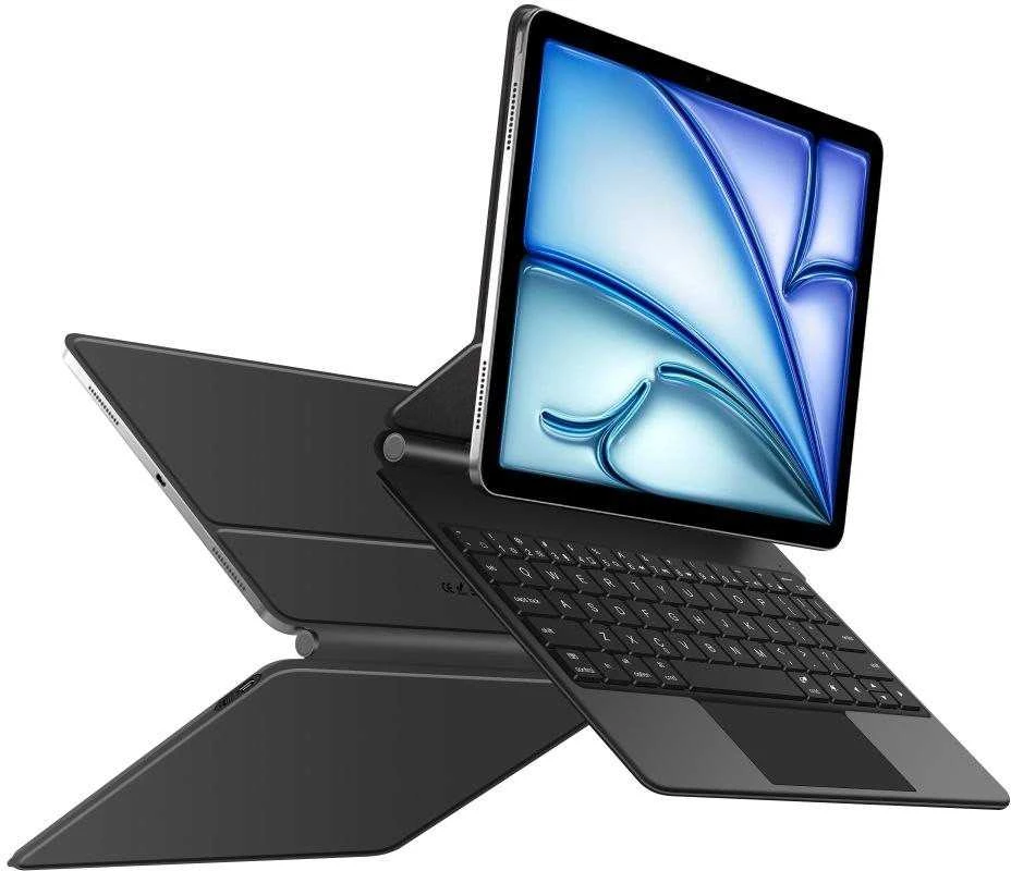 „Tech-Protect Smartcase Magnetic“ su klaviatūra, skirtas „iPad Air 10.9“ (2020/2022) / 11“ (2024/2025/2026) - Juodas