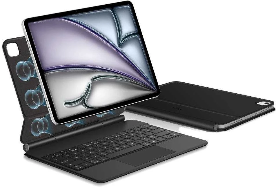 „Tech-Protect Smartcase Magnetic“ su klaviatūra, skirtas „iPad Pro 12.9“ (2020 /2021 / 2022) / 13“ (2024 / 2025 / 2026) - Juodas